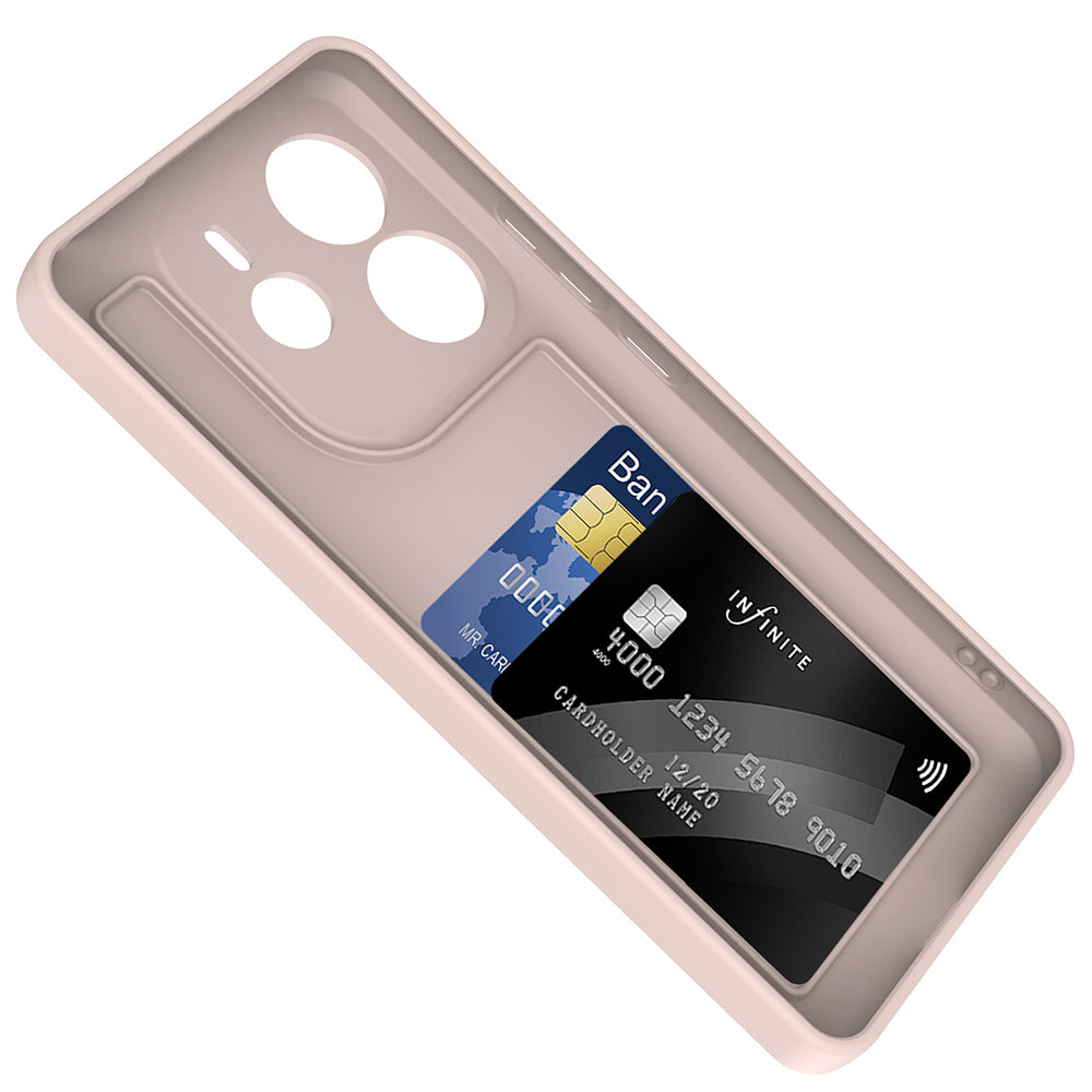 Xiaomi Redmi Note 14 4G Kılıf Kamera Korumalı Kartlık Hazneli Zore Vitra Kapak Mürdüm