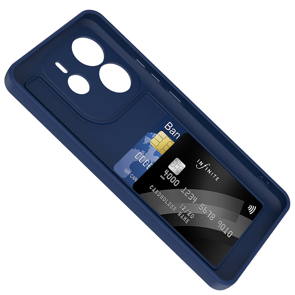 Xiaomi Redmi Note 14 4G Kılıf Kamera Korumalı Kartlık Hazneli Zore Vitra Kapak Gri