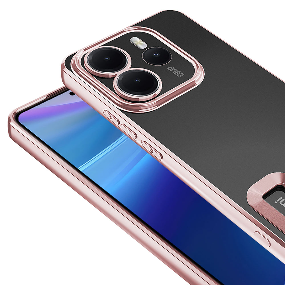 Xiaomi Redmi Note 14 4G Kılıf Kamera Korumalı Logo Gösteren Zore Omega Kapak Lila