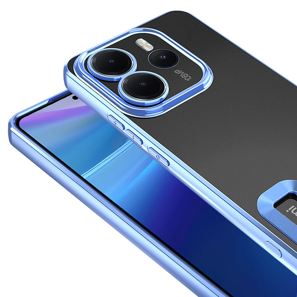 Xiaomi Redmi Note 14 4G Case Camera Protection Logo Showing Zore Omega Cover Deep Purple 