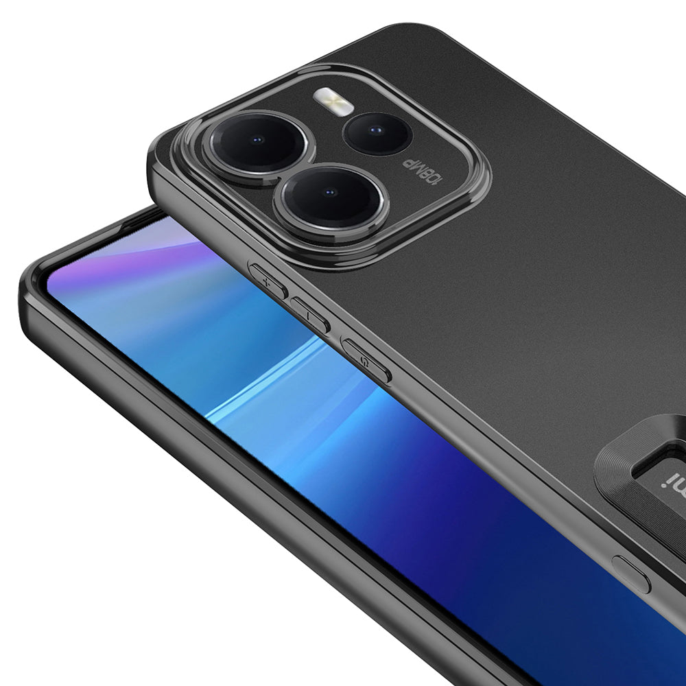 Xiaomi Redmi Note 14 4G Case Camera Protection Logo Showing Zore Omega Cover Black 