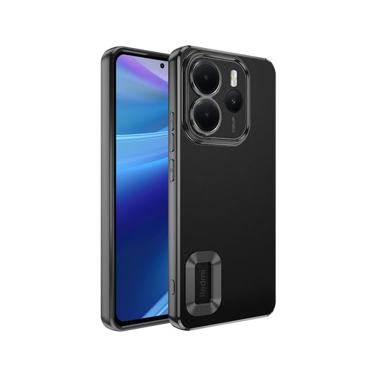 Xiaomi Redmi Note 14 4G Case Camera Protection Logo Showing Zore Omega Cover Black 