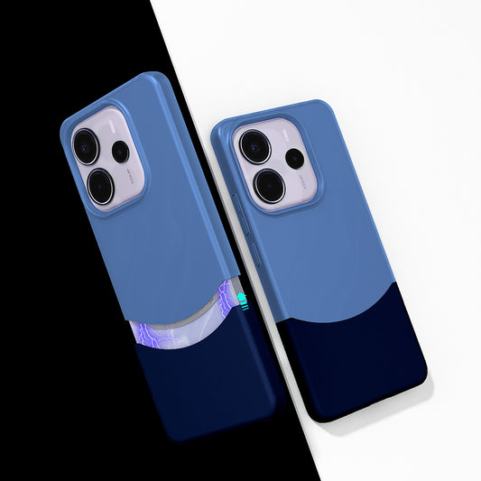 Xiaomi Redmi Note 14 4G Magnetic Case Zore Double Cover Navy Blue