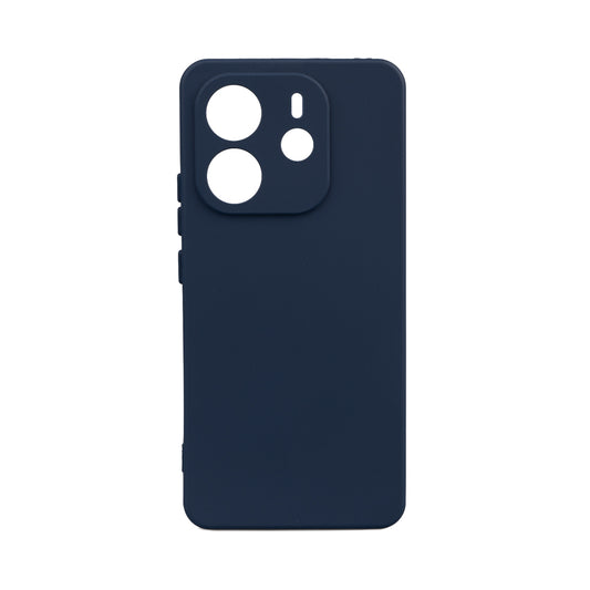 Xiaomi Redmi Note 14 4G Case Zore Piping Silicone Navy Blue