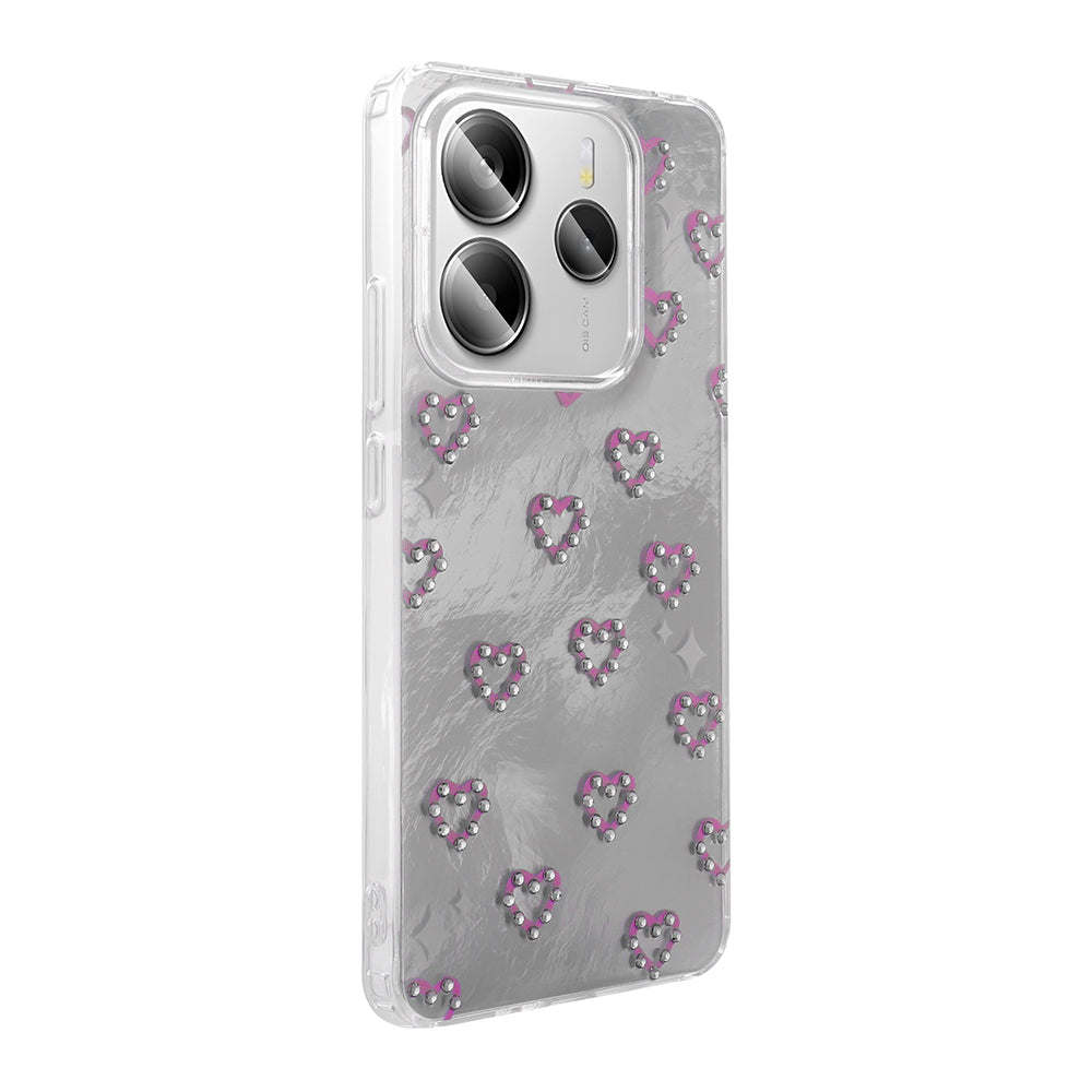 Xiaomi Redmi Note 14 5G Case Camera Protection Figured Zore Ponti Silicone Cover White 