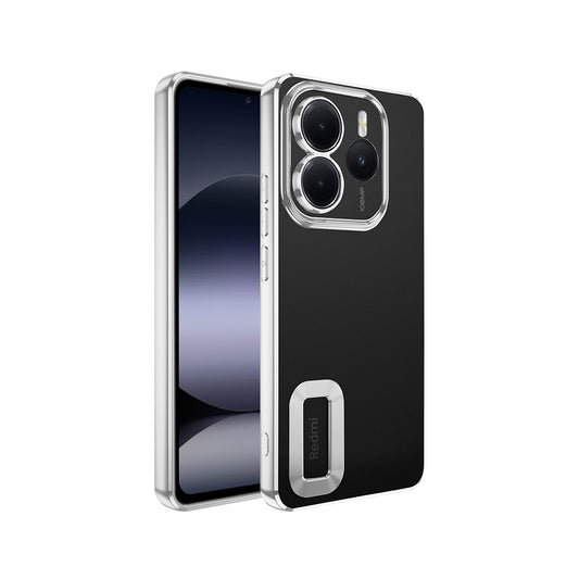 Xiaomi Redmi Note 14 5G Case Camera Protection Logo Showing Zore Omega Cover Silver 