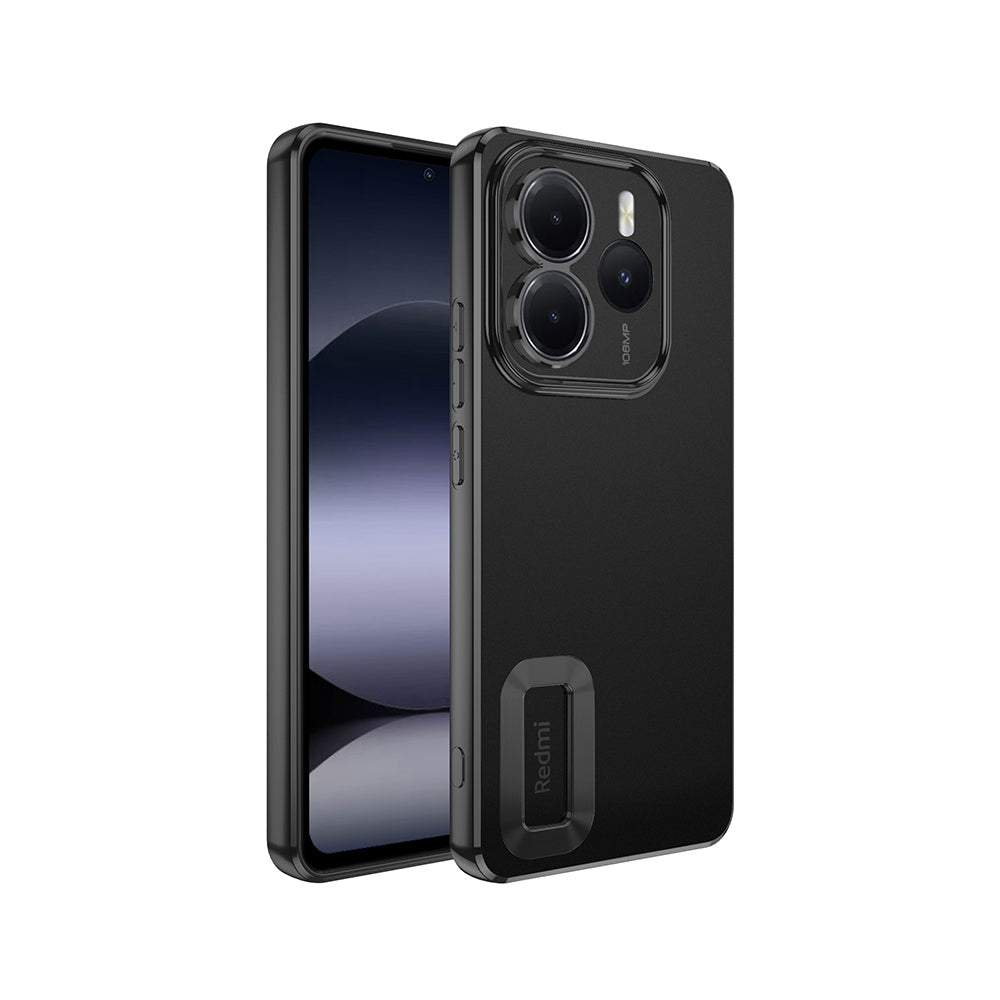 Xiaomi Redmi Note 14 5G Case Camera Protection Logo Showing Zore Omega Cover Black 