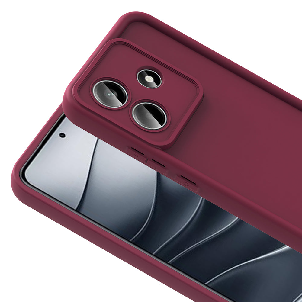 Xiaomi Redmi Note 14 5G Kılıf Kamera Korumalı Zore Ananas Kapak Mürdüm