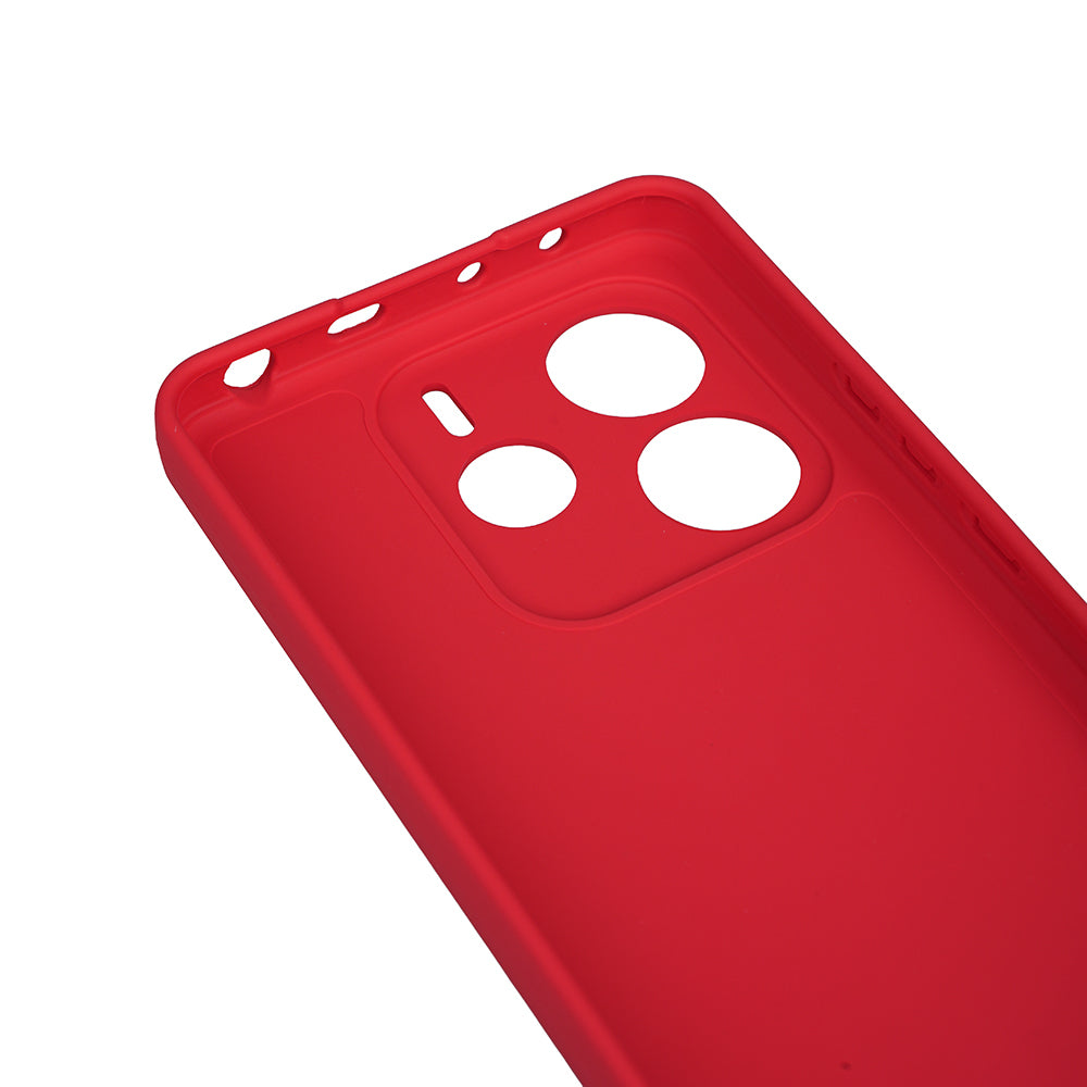 Xiaomi Redmi Note 14 5G Kılıf Zore Biye Silikon Kırmızı