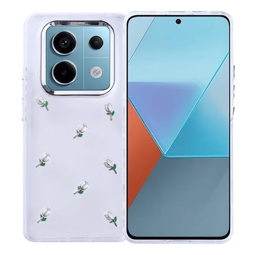 Xiaomi Redmi Note 14 Pro 4G Kılıf Airbag Tasarımlı Simli Şeffaf Zore Kutup Kapak Fiyonk