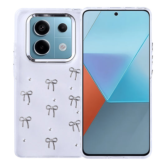 Xiaomi Redmi Note 14 Pro 4G Kılıf Airbag Tasarımlı Simli Şeffaf Zore Kutup Kapak Fiyonk