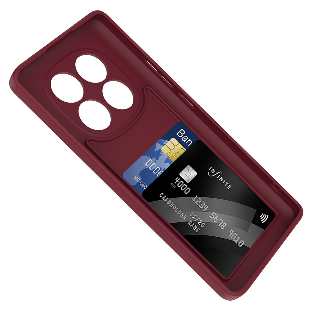 Xiaomi Redmi Note 14 Pro 4G Case Camera Protection Card Holder Zore Vitra Cover Brown