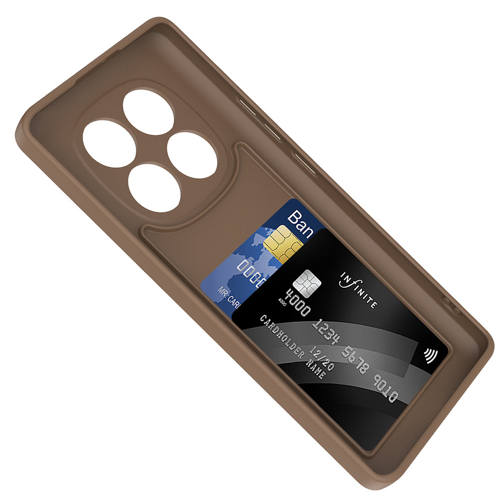 Xiaomi Redmi Note 14 Pro 4G Case Camera Protection Card Holder Zore Vitra Cover Brown