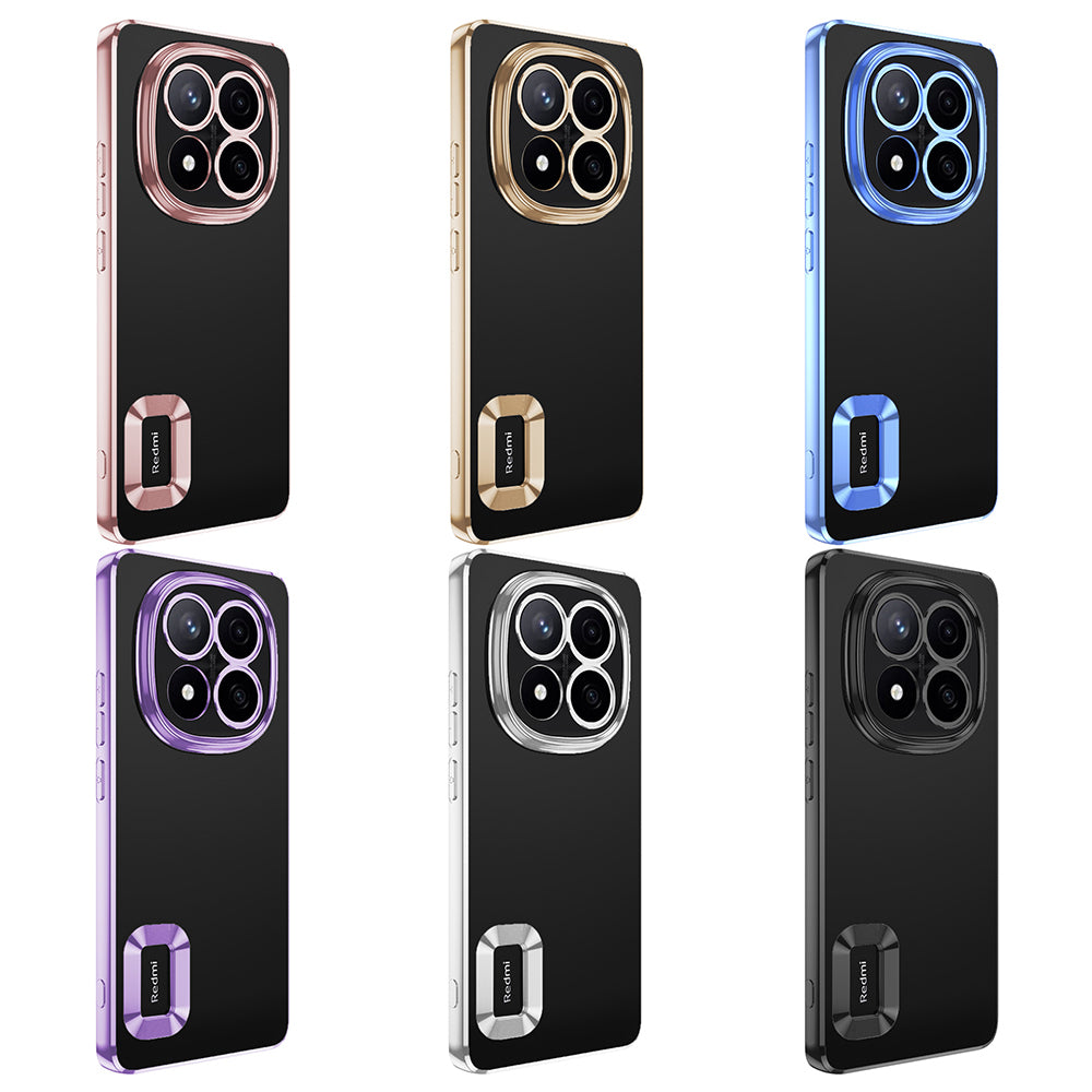 Xiaomi Redmi Note 14 Pro 4G Case Camera Protection Logo Showing Zore Omega Cover Rose Gold 