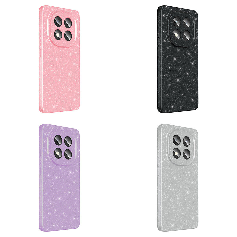 Xiaomi Redmi Note 14 Pro 4G Case Camera Protection Glitter Luxury Zore Cotton Cover Lilac 