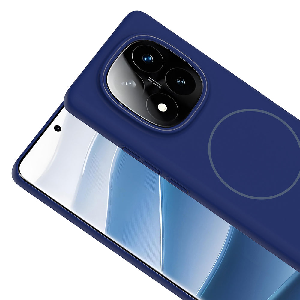 Xiaomi Redmi Note 14 Pro 4G Kılıf M-safe Şarj Özellikli Zore Ruby Sert Kapak Desert Titanyum