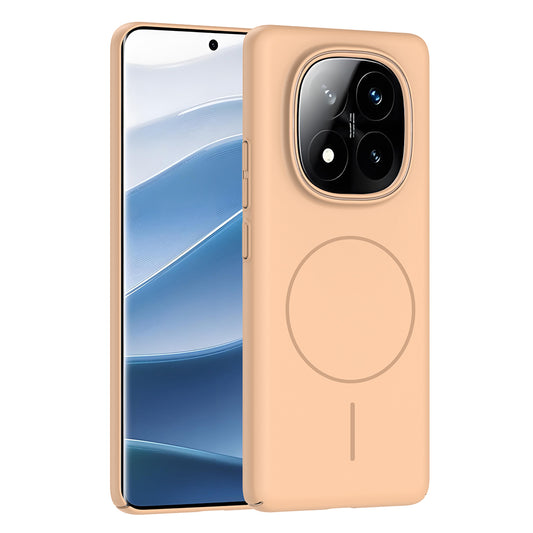 Xiaomi Redmi Note 14 Pro 4G Kılıf M-safe Şarj Özellikli Zore Ruby Sert Kapak Desert Titanyum