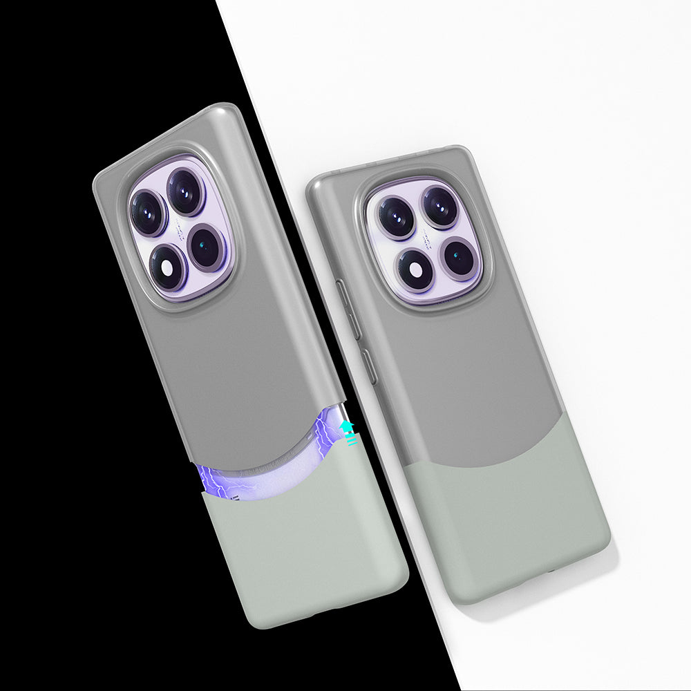 Xiaomi Redmi Note 14 Pro 4G Magnetic Case Zore Double Cover Gray