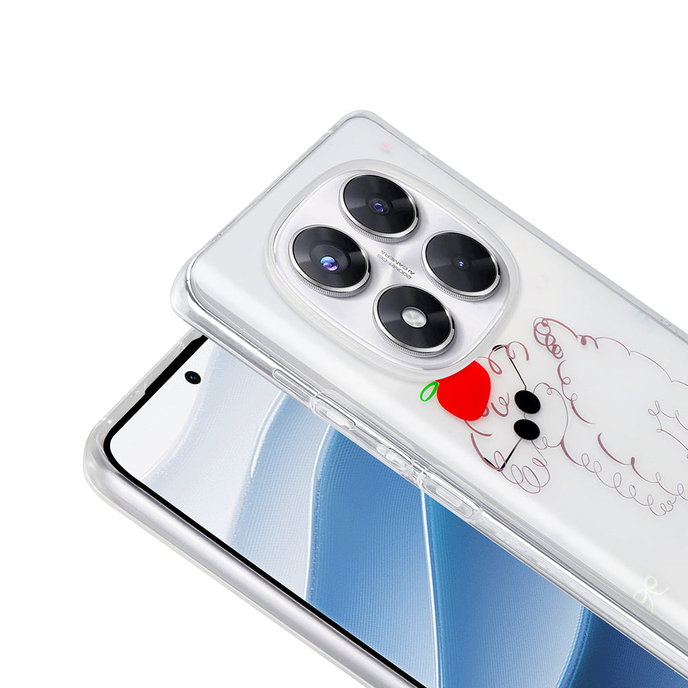 Xiaomi Redmi Note 14 Pro 4G Kılıf Şeffaf Figürlü Zore Folk Sert Kapak Sevimli Köpek