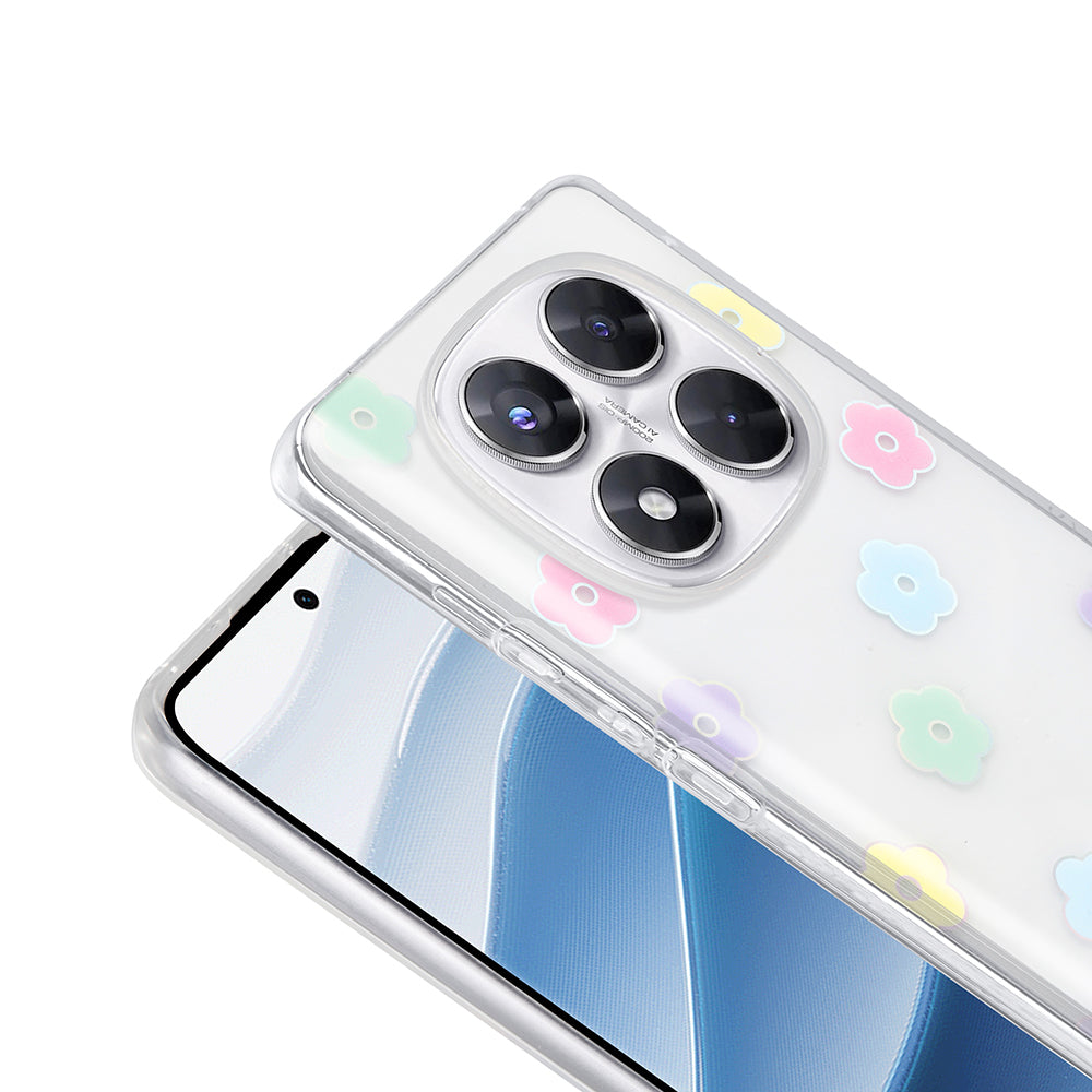 Xiaomi Redmi Note 14 Pro 4G Kılıf Şeffaf Figürlü Zore Folk Sert Kapak Kalp