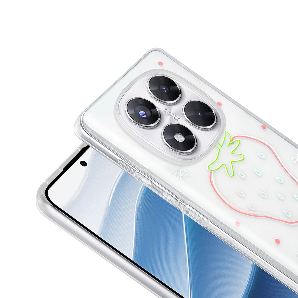 Xiaomi Redmi Note 14 Pro 4G Kılıf Şeffaf Figürlü Zore Folk Sert Kapak Papatya