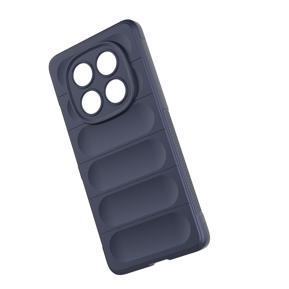 Xiaomi Redmi Note 14 Pro 5G Case Flexible TPU Hollow Back Surface Design Zore Ethnic Silicone Cover Navy Blue