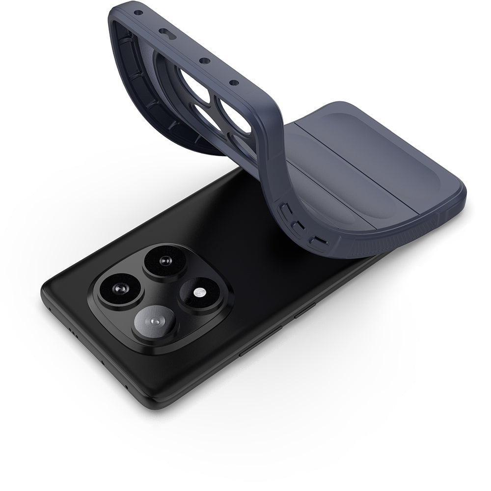 Xiaomi Redmi Note 14 Pro 5G Case Flexible TPU Hollow Back Surface Design Zore Ethnic Silicone Cover Black