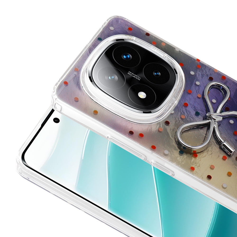 Xiaomi Redmi Note 14 Pro 5G Kılıf Kamera Korumalı Figürlü Zore Ponti Silikon Kapak Lila