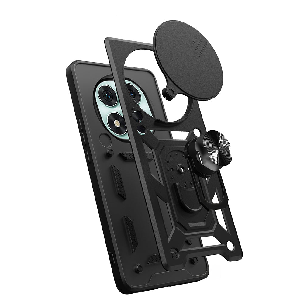 Xiaomi Redmi Note 14 Pro 5G Case Magnetic Stand Camera Protection Zore Sliding Vega Cover Blue