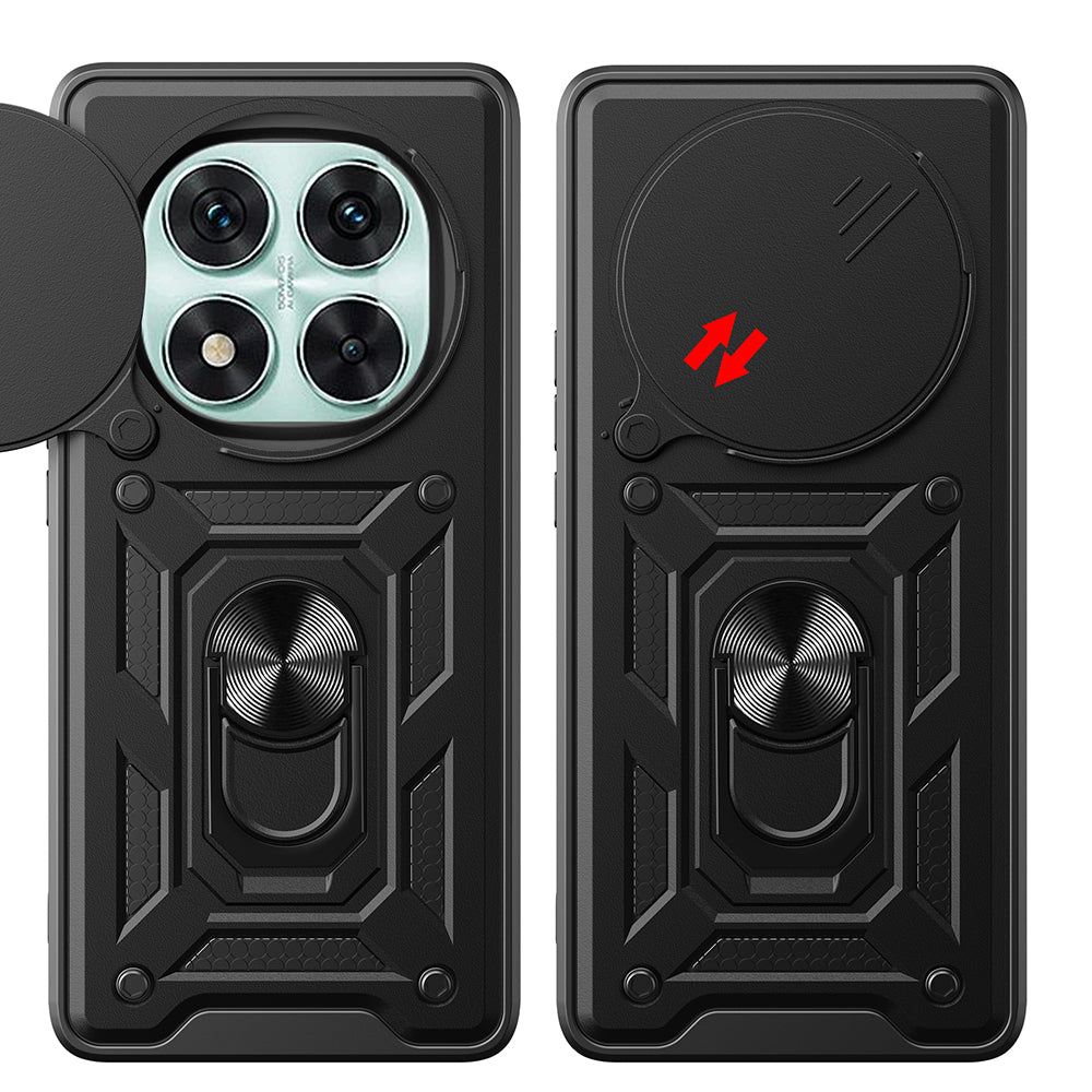 Xiaomi Redmi Note 14 Pro 5G Case Magnetic Stand Camera Protection Zore Sliding Vega Cover Blue