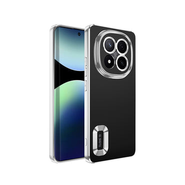 Xiaomi Redmi Note 14 Pro Plus Case Camera Protection Logo Showing Zore Omega Cover Silver 