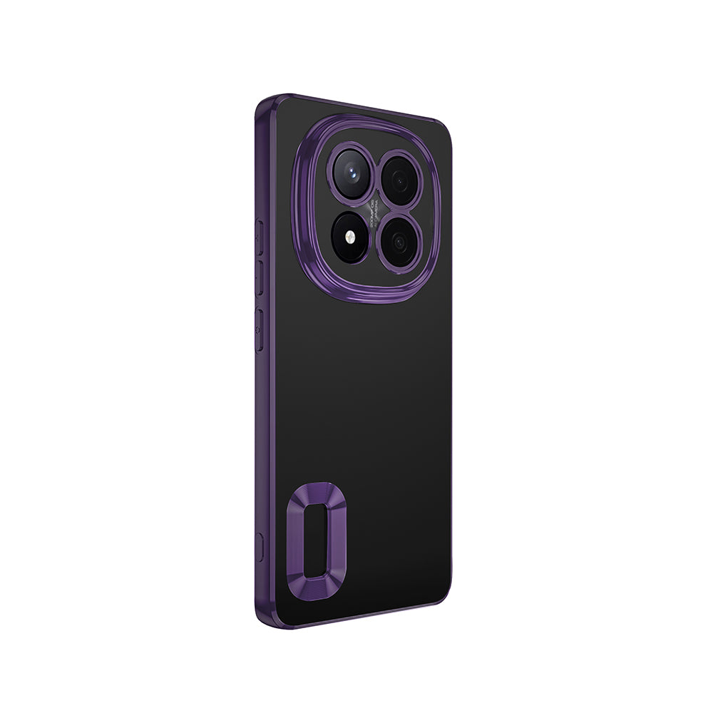 Xiaomi Redmi Note 14 Pro Plus Camera Protection Logo Showing Zore Omega Cover Deep Purple 