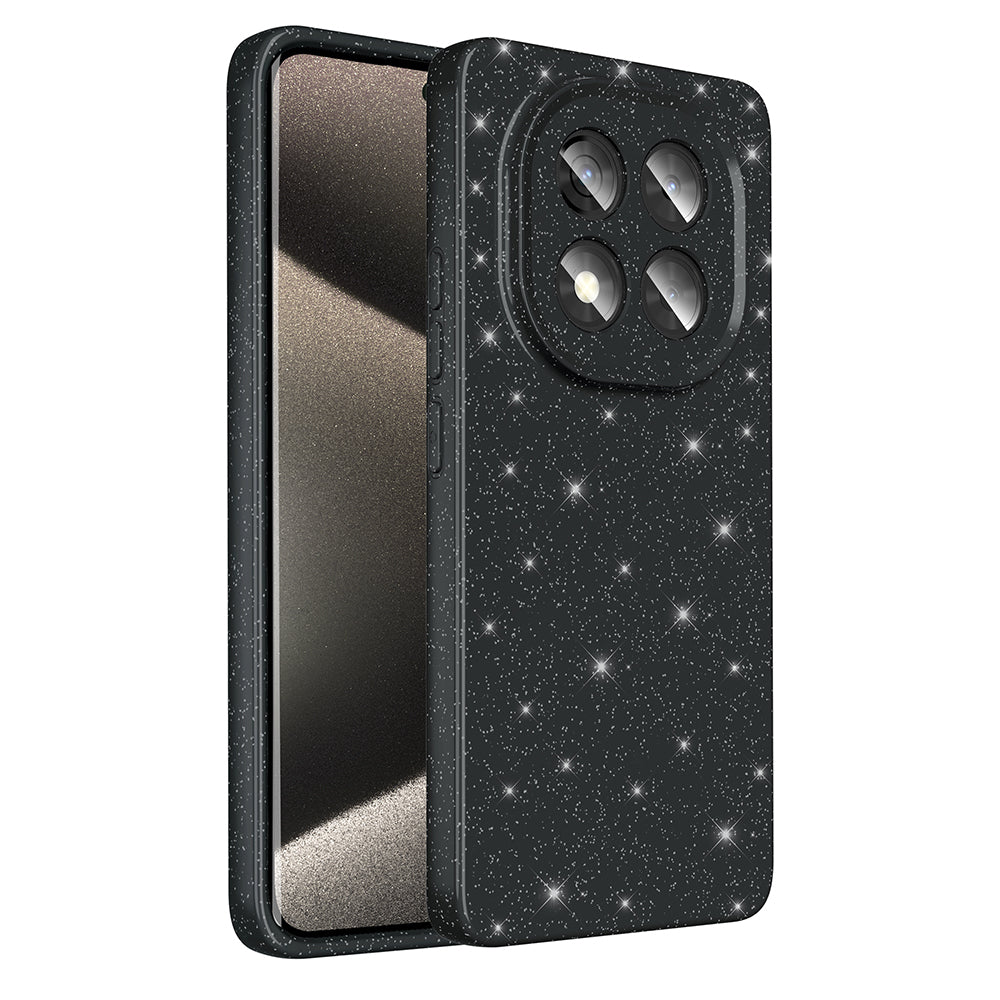 Xiaomi Redmi Note 14 Pro Plus Case Camera Protection Glitter Luxury Zore Cotton Cover Black 