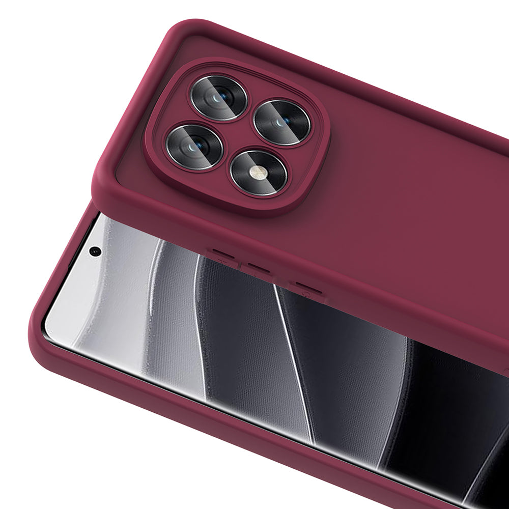 Xiaomi Redmi Note 14 Pro Plus Case Camera Protection Zore Pineapple Cover Plum