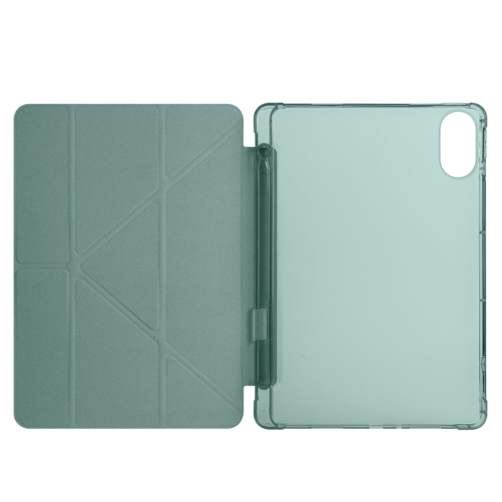 Xiaomi Redmi Pad 2 Kılıf Zore Tri Folding Kalem Bölmeli Standlı Kılıf Rose Gold