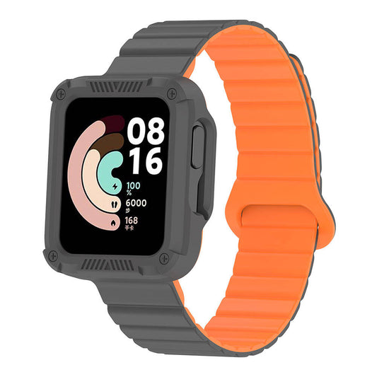 Xiaomi Redmi Watch 2 Silicone Strap Zore KRD-105 Strap Gray-Orange 