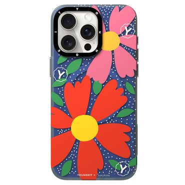 Apple iPhone 15 Pro Max Case M-safe Charging Feature Sunshine Design Youngkit Colorful Series Cover Red 
