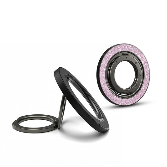 Youngkit Colorful Serisi Double Magnetik Ring Stand Telefon Tutucu Pembe