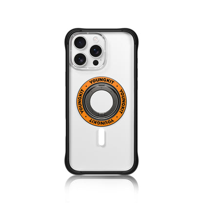 Youngkit Magnetik 360 Derece Dönebilen Double Ring Serisi Parmak Ring Stand Turuncu