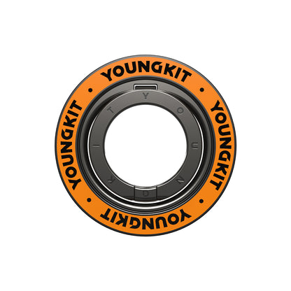 Youngkit Magnetik 360 Derece Dönebilen Double Ring Serisi Parmak Ring Stand Turuncu