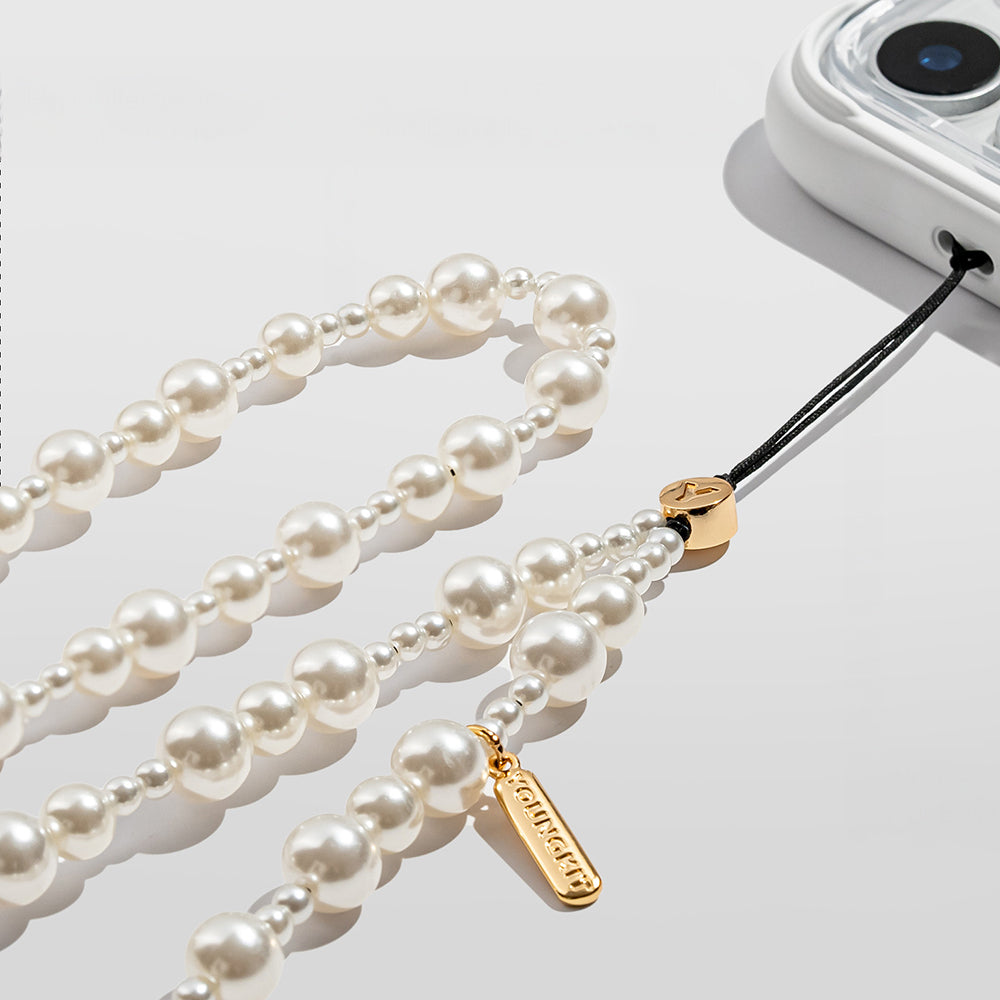 Youngkit Pearl Serisi İnci Tasarımlı Telefon Askı İpi 40cm Gold