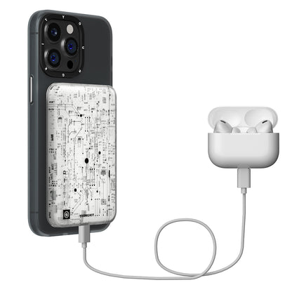 Youngkit Tech Hızlı Şarj Özellikli Wireless Powerbank 15W 5000mAh Beyaz