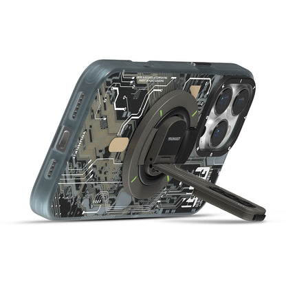 Youngkit Technology Serisi Telefon ve Tabletler için Magnetik Ring Stand Siyah