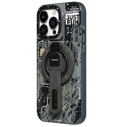 Youngkit Technology Serisi Telefon ve Tabletler için Magnetik Ring Stand Siyah