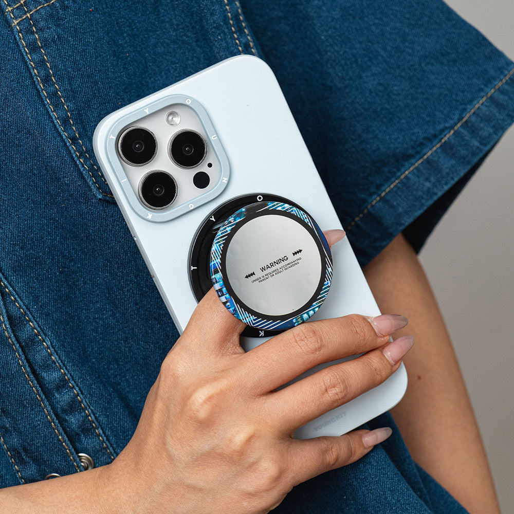 Youngkit Telefon ve Tabletler için Magnetik Ring Stand Siyah-Turuncu