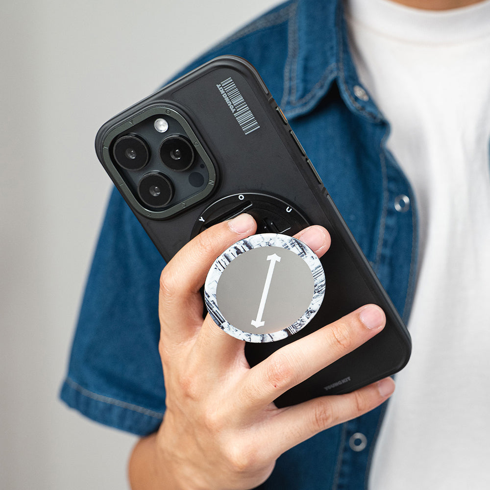 Youngkit Telefon ve Tabletler için Magnetik Ring Stand Beyaz