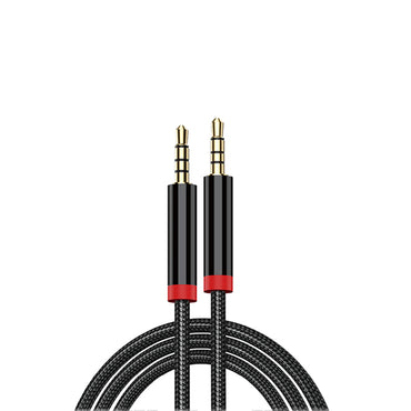 Zore AU-708 Örgü Tasarımlı Aux Audio Kablo 3.5mm 3m Siyah