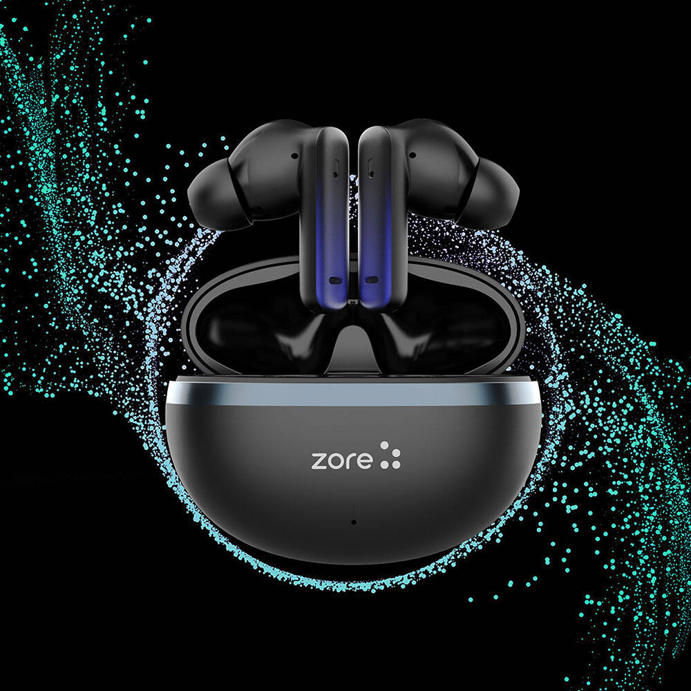 Zore BTK-ZR101 In-Ear Bluetooth Headphones with Active Noise Cancellation, ANC and ENC Technology, Black 
