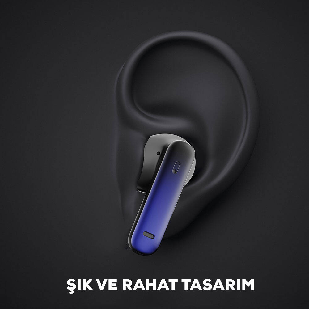 Zore BTK-ZR101 In-Ear Bluetooth Headphones with Active Noise Cancellation, ANC and ENC Technology, Black 