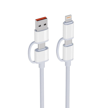 Zore Deira Silicone Surface Design 4in1 A+C to C+L Cable 1M White